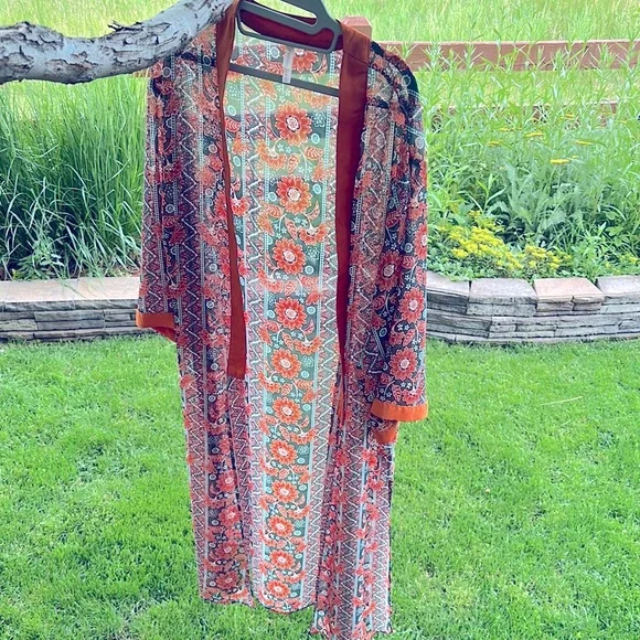 Floral Kimono Duster - Picture 1 of 5